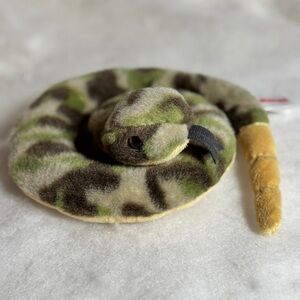 Aurora Rattlesnake Plush Green Camo Snake SOFT "Rattles" Stuffed Animal